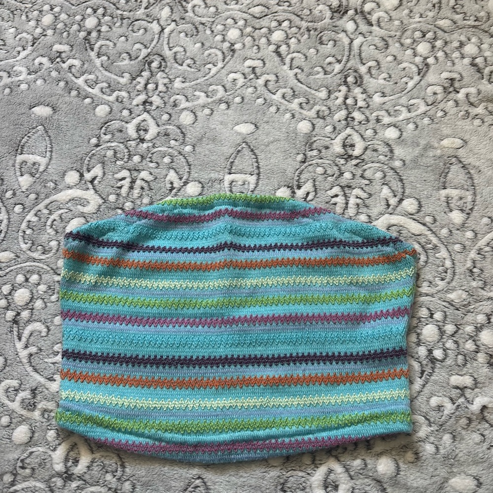 SHEIN Colorful Striped Tube Top